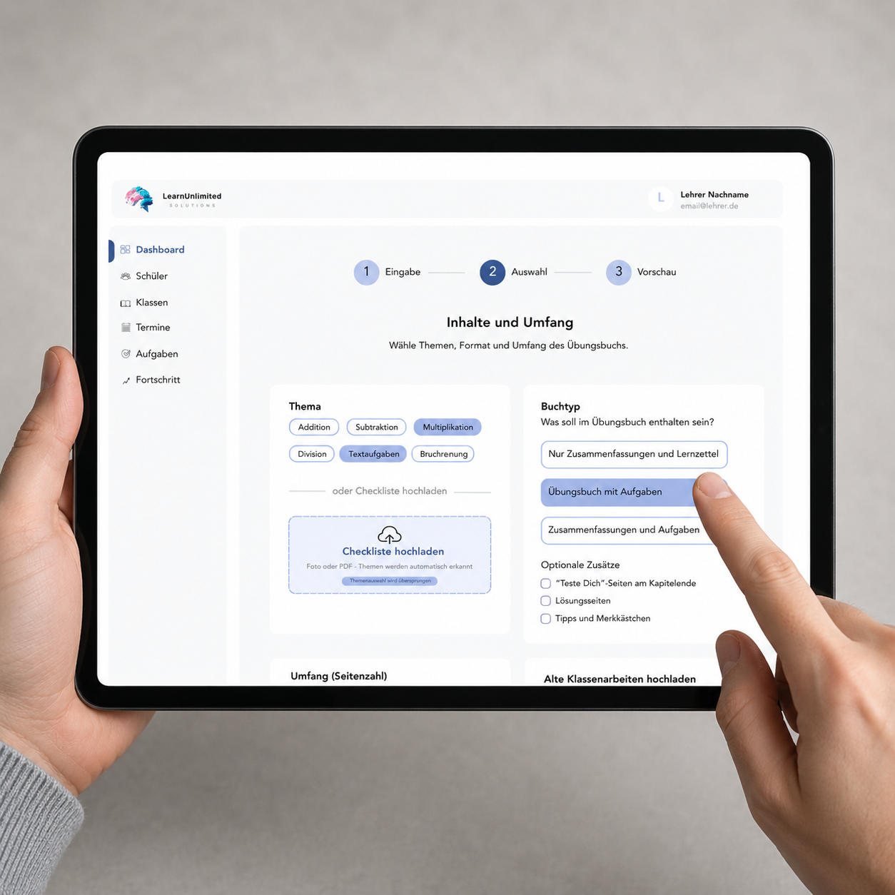 Lernbuch erstellen Mockup